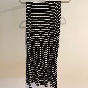 Black and white striped skirt